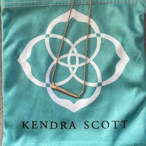 Kendra Scott rose gold asymmetrical bar necklace - adjustable chain